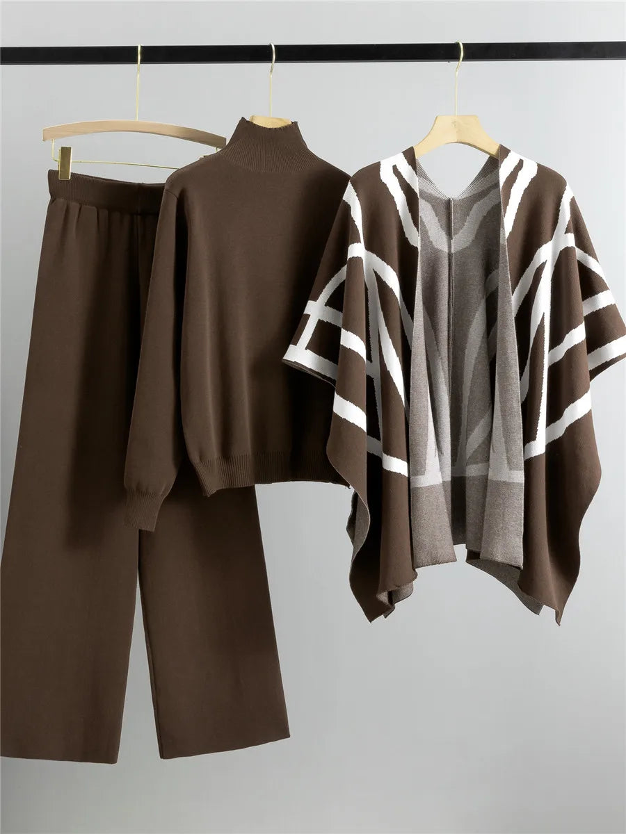 Cozy Turtleneck Sweater 3 Piece Set