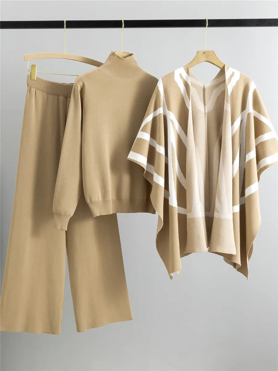 Cozy Turtleneck Sweater 3 Piece Set