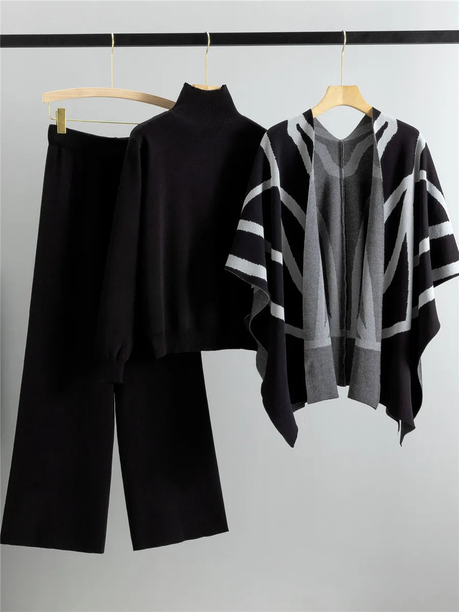Cozy Turtleneck Sweater 3 Piece Set