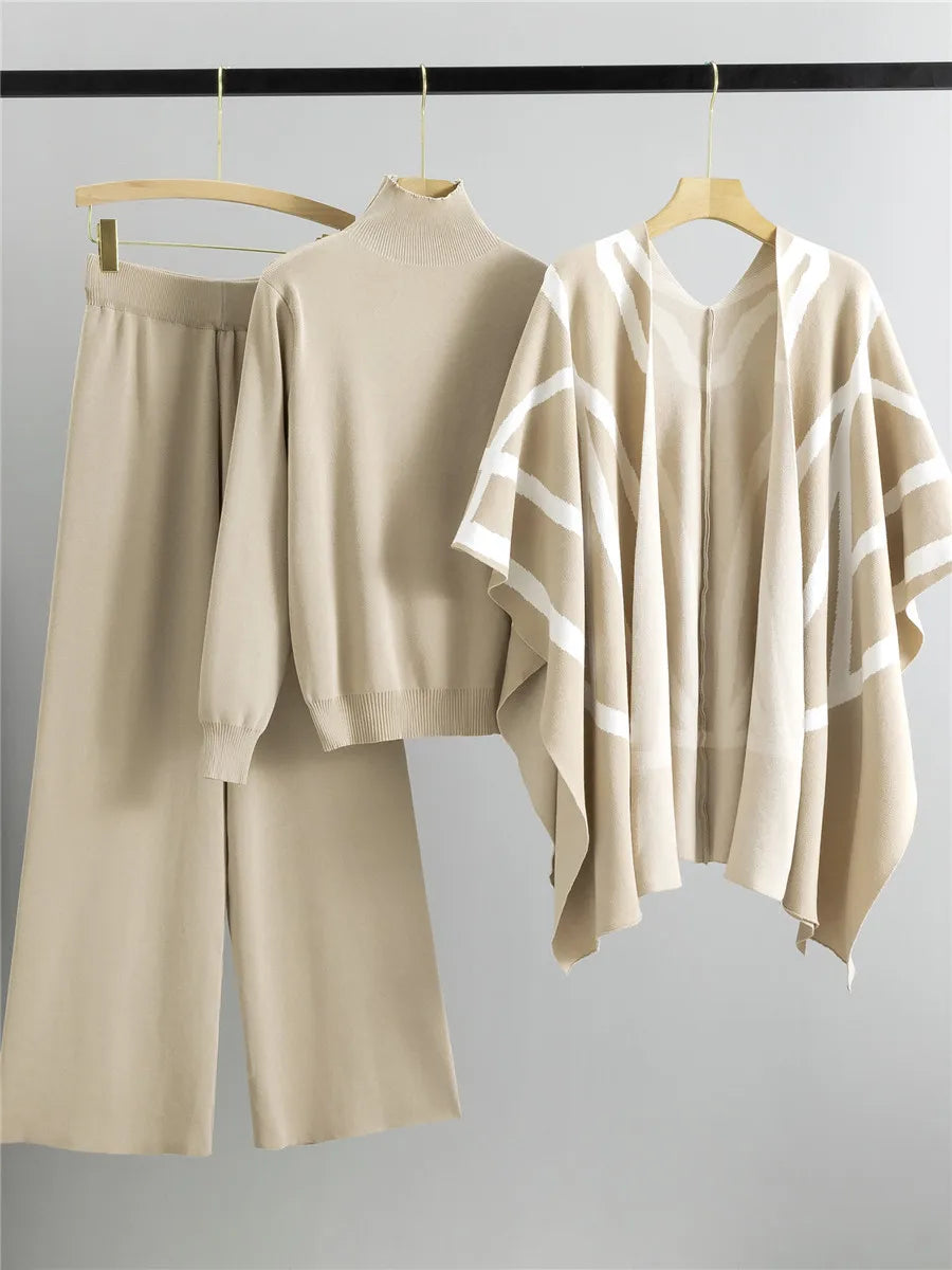 Cozy Turtleneck Sweater 3 Piece Set